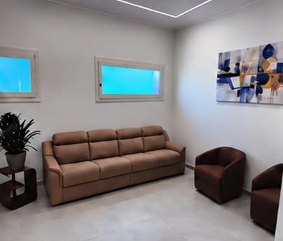Una sala d'attesa della casa funeraria